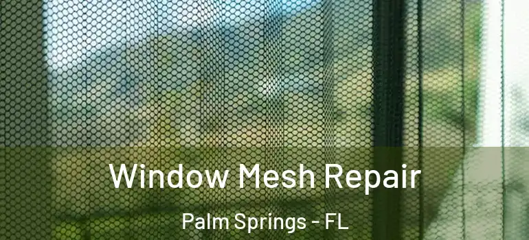 Window Mesh Repair Palm Springs - FL